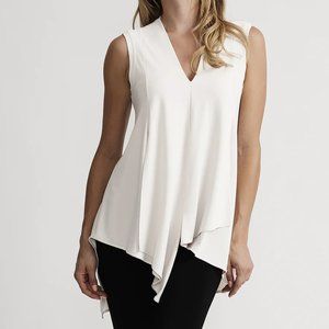 Joseph Ribkoff Sleeveless V-neck Tunic - White
